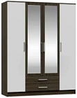  Шкаф 4-х дверный Мартина Дуб венге/Белый глянец